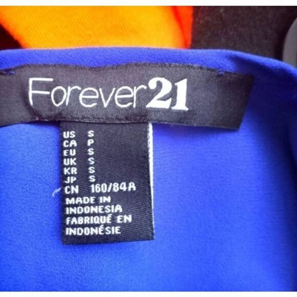 FOREVER 21 COBALT BLUE BLOUSE SZ.S EUC - Picture 4 of 5